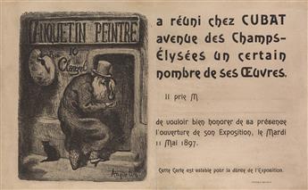 LOUIS ANQUETIN (Eure 1861-1932 Paris) Self Portrait at the Entrance to the Artists Studio, 10 Rue Clauzel, Paris.